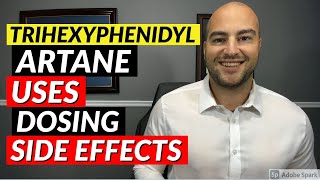 Trihexyphenidyl Artane  Pharmacist Review  Uses Dosing Side Effects [upl. by Quill]