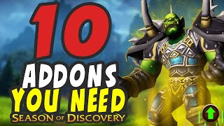 10 Addons YOU NEED in Classic WoW Season of Discovery [upl. by Arakaj]