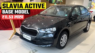 Skoda Slavia Active ₹1153 Lakh  Slavia Base Model 2024 [upl. by Faxun457]