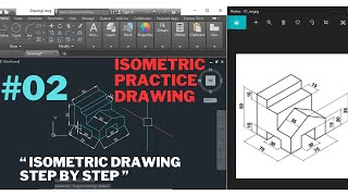 Isometric Drawing Practice Video 02  AutoCAD Isometric Drawing  Isometric  AutoCAD Tutorial [upl. by Griffith]