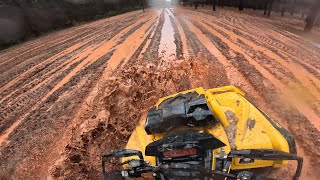 Muddy Bottoms Muddy Gras event day 22024 Hitting trails solo again while it’s raining thick mud [upl. by Hbahsur]