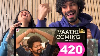 REACTION to Master  Vaathi Coming Song Vídeo  Thalapathy Vijay • LATIN COUPLE REACTS [upl. by Naharba]