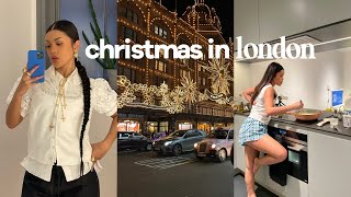 First Christmas Living in London  Solo Date in the City Christmas Eve Dinner  Family Came [upl. by Suoiradal]