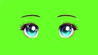 Cartoon eyes green screen animation video HD footage l no copyright l [upl. by Eronaele]