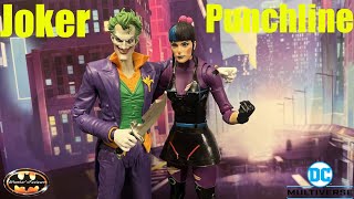 McFarlane DC Multiverse Punchline amp Joker 2 Pack Clown Action Figure Review amp Comparison [upl. by Enimaj]