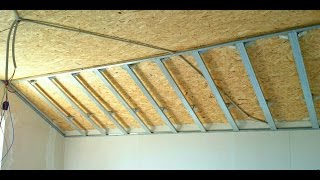 мансарда потолок из гипсокартона Drywall ceiling mansard [upl. by Anilem417]