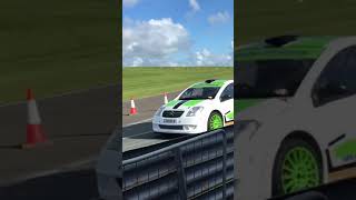 Citroen c2 rally car with civic type r k20 engine flat shift test at Anglesey rally track day [upl. by Aiket358]