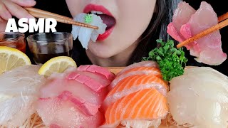 모듬회 먹방 ASMR 리얼사운드 🐟 광어회 연어회 방어회 우럭 회먹방 RAW FISH SASHIMI ASMR EATING SOUNDS MUKBANG さしみ身 モッパン [upl. by Wexler]