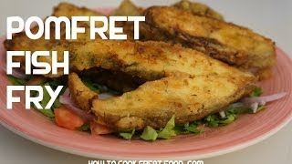 Fish Fry Recipe  Indian Pomfret fried Dry Masala [upl. by Bubalo]