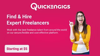 Quickengigs  Hire Quality Freelancers amp Find Jobs Online [upl. by Eak905]