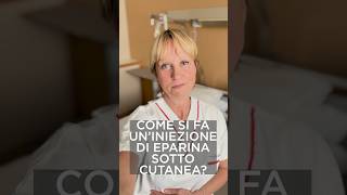 Nurse on social  Iniezioni terapia eparina sottocute [upl. by Aikyn]