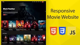 How To Create Responsive Movie Website Using HTML CSS And jQuery [upl. by Novaj392]