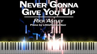 Rick Astley  Never Gonna Give You Up Piano Cover Tutorial by LittleTranscriber [upl. by Herson401]