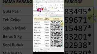 Ngulik ide kreatif ‼️ Membuat Barcode Otomatis di Excel tutorialexcel jagoexcel idekreatif [upl. by Elpmet]