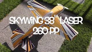 Skywing 38quot pp Laser 260 Build and Maiden [upl. by Ratcliff]