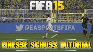 Fifa 16 15  Finesse Schuss Tutorial  Ball ins Tor schlenzen  Tipps amp Tricks  von PHDxG [upl. by Anialam534]