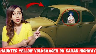 Worlds MOST Haunted HIGHWAY Yellow Volkswagen Car on Karak Highway [upl. by Rawna697]