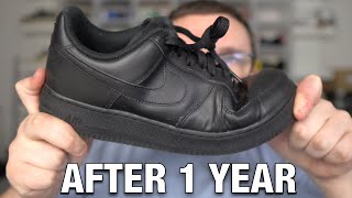 I Wore the BLACK NIKE AIR FORCE 1 Everyday for a YEAR Pros and Cons [upl. by Assirec454]