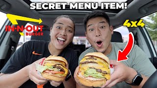 Trying The InNOut 4x4 Animal Style Burger  Full Review [upl. by Asilenna75]