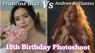 FRANCINE DIAZ VS ANDREA BRILLANTES debut photoshoot Viral Ngayon🌹😍 [upl. by Aihsenyt]