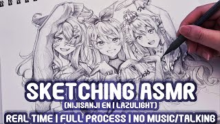 Sketching ASMR  Real Time amp Full Process  No TalkingMusic [upl. by Fatima]