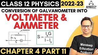 Conversion of Galvanometer Into Voltmeter amp Ammeter Class 12 Physics Chapter 4 [upl. by Ssirk951]