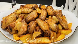 ALITAS DE POLLO FRITO AL AJILLO RECETA FÁCIL Y CON POCOS INGREDIENTES [upl. by Ytoc]