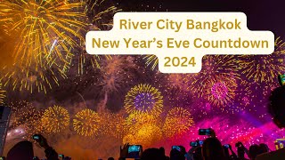 River City Bangkok Thailand  New Years Eve Countdown 2024  Breathtaking Fireworks Display [upl. by Ihculo]