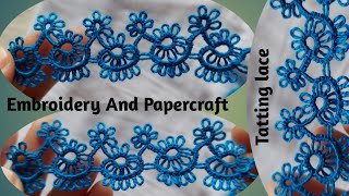 Tatting lace design tutorial for beginnersThe art of lace makingBeautiful lace making 362 [upl. by Muncey]