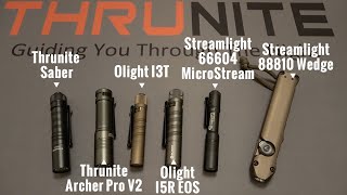 Small Backup EDC Flashlight Comparison Thrunite Olight amp Streamlight [upl. by Stockmon348]