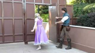 Rapunzel and Flynn Rider from Tangled at Epcot 101410 Walt Disney World [upl. by Byrne834]