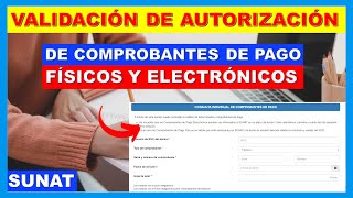 🟢Guia Validación de Comprobantes de Pago Físicos y Electrónicos SUNAT [upl. by Hametaf]