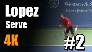 Feliciano Lopez in 4k  Serve 2  Western amp Southern Open 2014 [upl. by Minnaminnie]