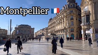 Montpellier France 🇫🇷 Walking Tour 4K January 9 2024 [upl. by Nisay943]