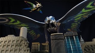 BANDAI REBIRTH OF MOTHRA AQUA AND ARMORED MOTHRA  KAIJU FIGURE REVIEW [upl. by Yro177]