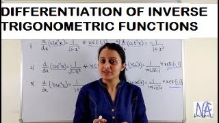 DIFFERENTIATION OF INVERSE TRIGONOMETRIC FUNCTIONS CONTINUITY AND DIFFERENTIABILITY PART4 CBSE 12th [upl. by Aan]