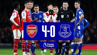 ARSENAL 40 EVERTON  Premier League highlights [upl. by Anerahs]