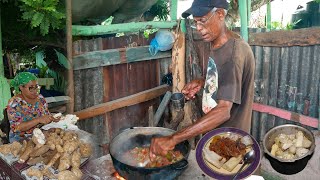 Arenque con yuca una tarde lluvioso para la cena Comida Dominicana del Campo [upl. by Eseeryt]