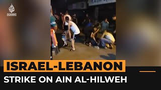 Israeli strike hits Lebanon’s Ein alHilweh Palestinian refugee camp  Al Jazeera Newsfeed [upl. by Kentigera]