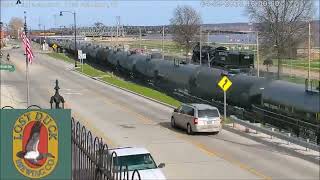 3 Trains in 5 Minutes at Fort Madison IA on April 9 2023 [upl. by Furiya703]