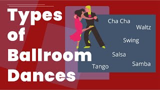 Types Of Ballroom Dance Styles  23 Ballroom Dances [upl. by Schott]