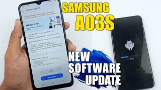 Samsung Galaxy A03s New Software Update 2021  How To Update [upl. by Atikim]