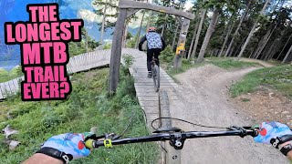 IS THIS THE LONGEST AND BEST MTB FLOW TRAIL EVER  SÖLDEN BIKE PARK [upl. by Shauna]