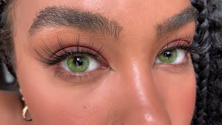 The Most Natural Contacts For BROWN EYES Green Edition  Solotica Haul Tryon Discount [upl. by Elaynad]