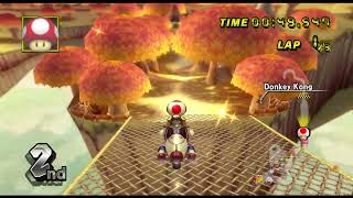 Mario Kart Wii Maple Treeway Toad  Bullet Bike [upl. by Adoh]