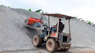 MITSUBISHI WS400 stone loader aggregate excavator road roller dump truck [upl. by Enomor]