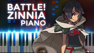 Pokemon · Battle Zinnia · Duet  LyricWulf Piano Tutorial on Synthesia [upl. by Nalyk]