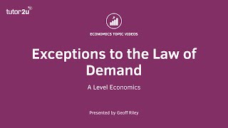 Exceptions to the Law of Demand Explained  A Level and IB Economics [upl. by Enorahs]