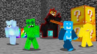 Lucky Block Maze Race is Scary in Minecraft [upl. by Hodgson639]