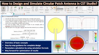 How to Design and Simulate Circular Patch Antenna using CST Studio  AWP Lab Tutorial20 [upl. by Aham]